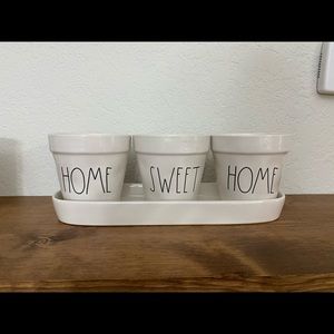Rae Dunn “home sweet home” flower pots